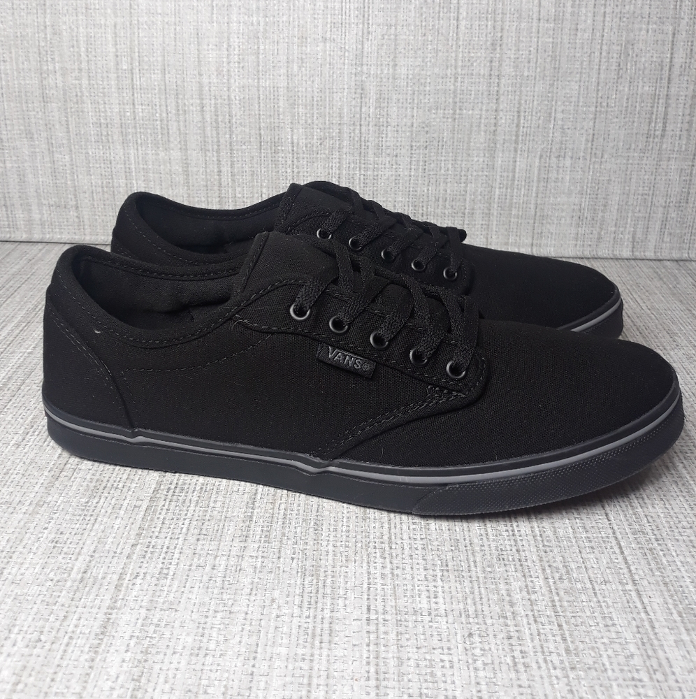 Vans Off The Wall Low Top Black Canvas Sneakers 8